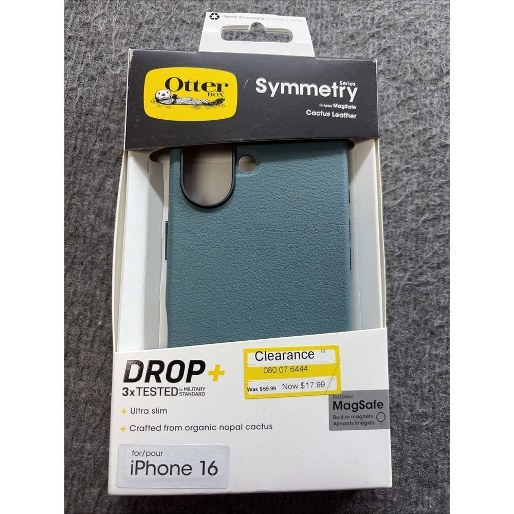 OtterBox Apple iPhone 16 Symmetry Cactus Leather Series Case with MagSafe - NWB